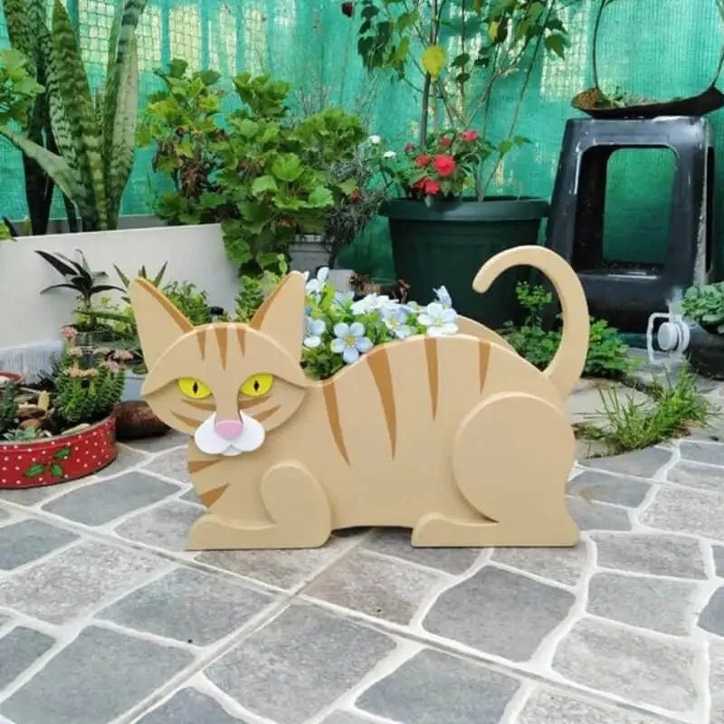 Cache-pot en Forme de Chat – Décoration de Jardin pour Chaton