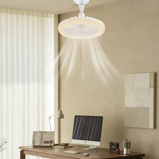 Ventilateur de Plafond avec Lumière LED – Design à Vis et Télécommande