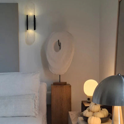 Applique murale LED Chan noire et dorée
