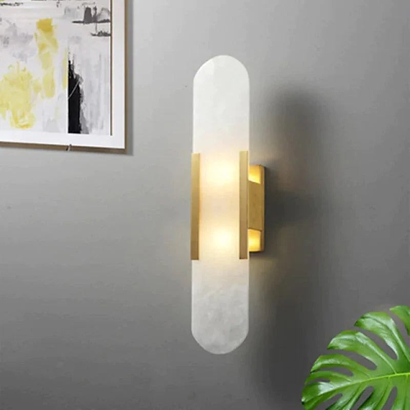 Applique murale LED Chan noire et dorée
