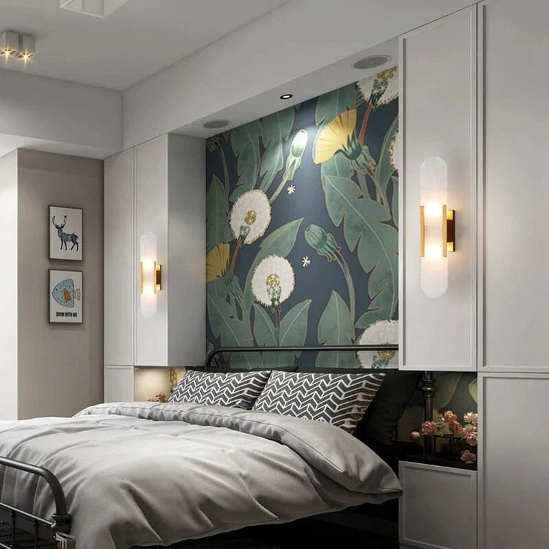 Applique murale LED Chan noire et dorée