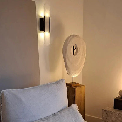 Applique murale LED Chan noire et dorée