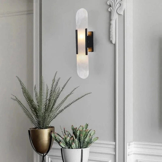 Applique murale LED Chan noire et dorée