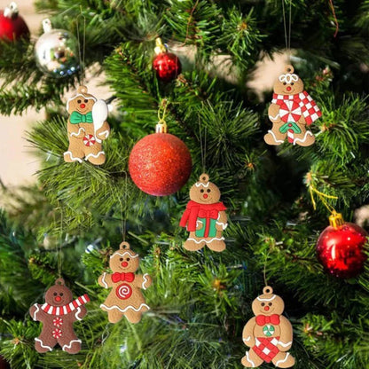 Décorations de Noël en forme de biscuits pour le sapin – 12 pièces
