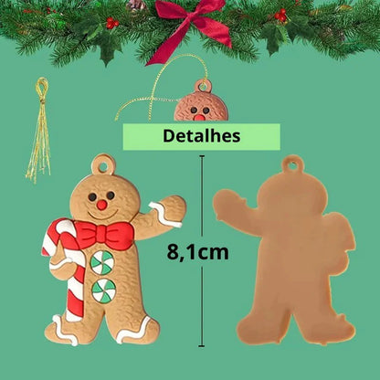 Décorations de Noël en forme de biscuits pour le sapin – 12 pièces
