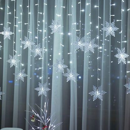 Guirlandes lumineuses LED en forme de flocons de neige