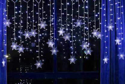 Guirlandes lumineuses LED en forme de flocons de neige