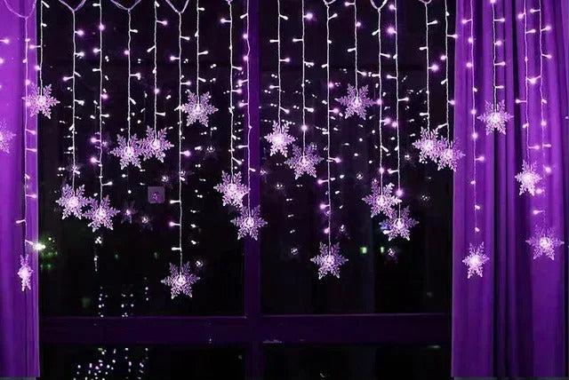 Guirlandes lumineuses LED en forme de flocons de neige