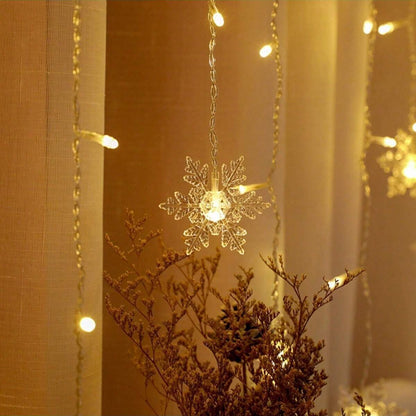 Guirlandes lumineuses LED en forme de flocons de neige