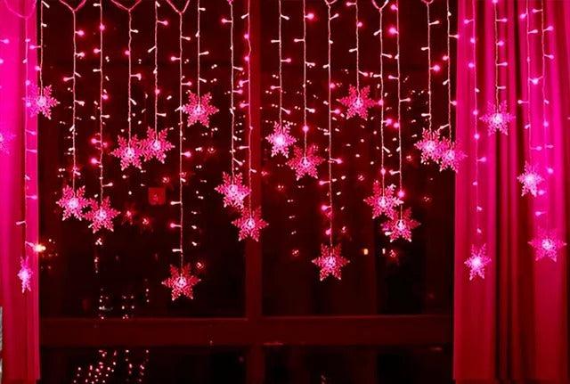 Guirlandes lumineuses LED en forme de flocons de neige