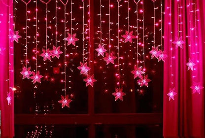 Guirlandes lumineuses LED en forme de flocons de neige