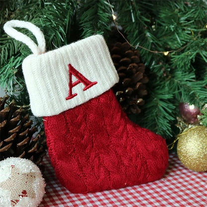 Chaussettes de Noël avec lettres de l’alphabet – Choisissez votre initiale