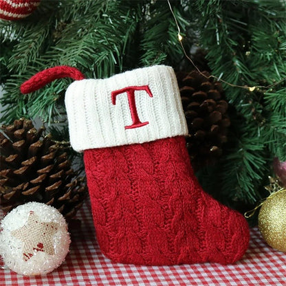 Chaussettes de Noël avec lettres de l’alphabet – Choisissez votre initiale