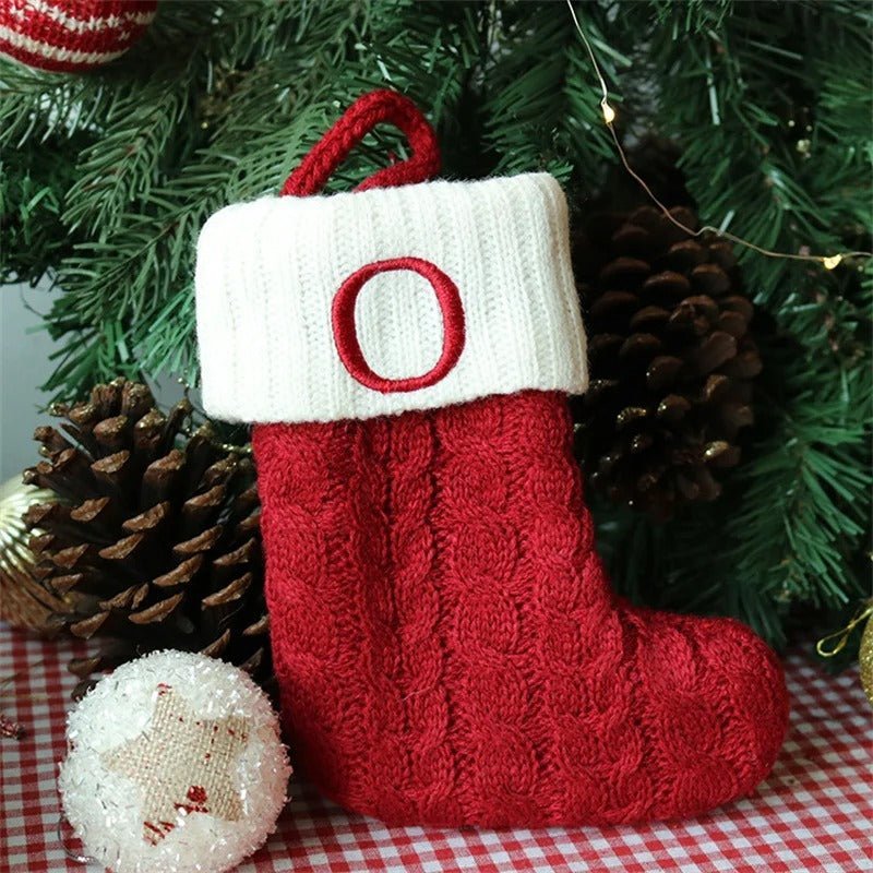 Chaussettes de Noël avec lettres de l’alphabet – Choisissez votre initiale
