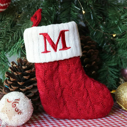 Chaussettes de Noël avec lettres de l’alphabet – Choisissez votre initiale