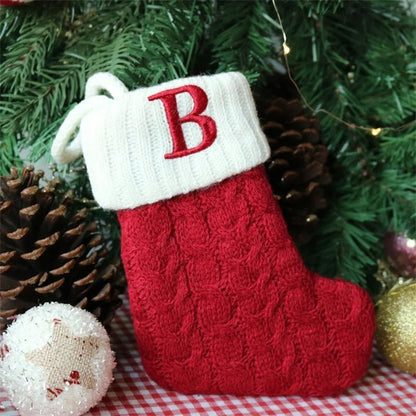 Chaussettes de Noël avec lettres de l’alphabet – Choisissez votre initiale