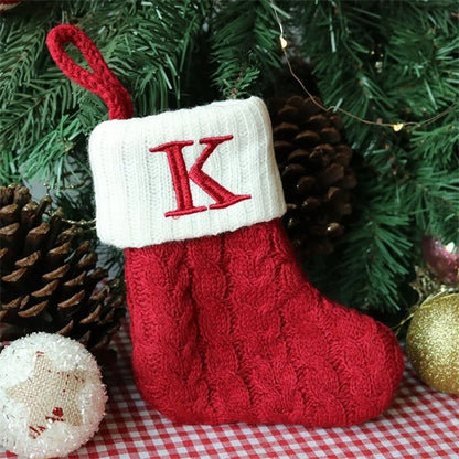 Chaussettes de Noël avec lettres de l’alphabet – Choisissez votre initiale