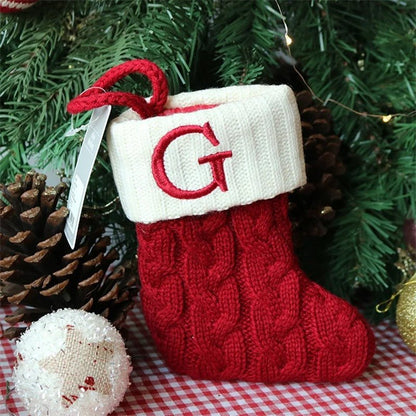 Chaussettes de Noël avec lettres de l’alphabet – Choisissez votre initiale