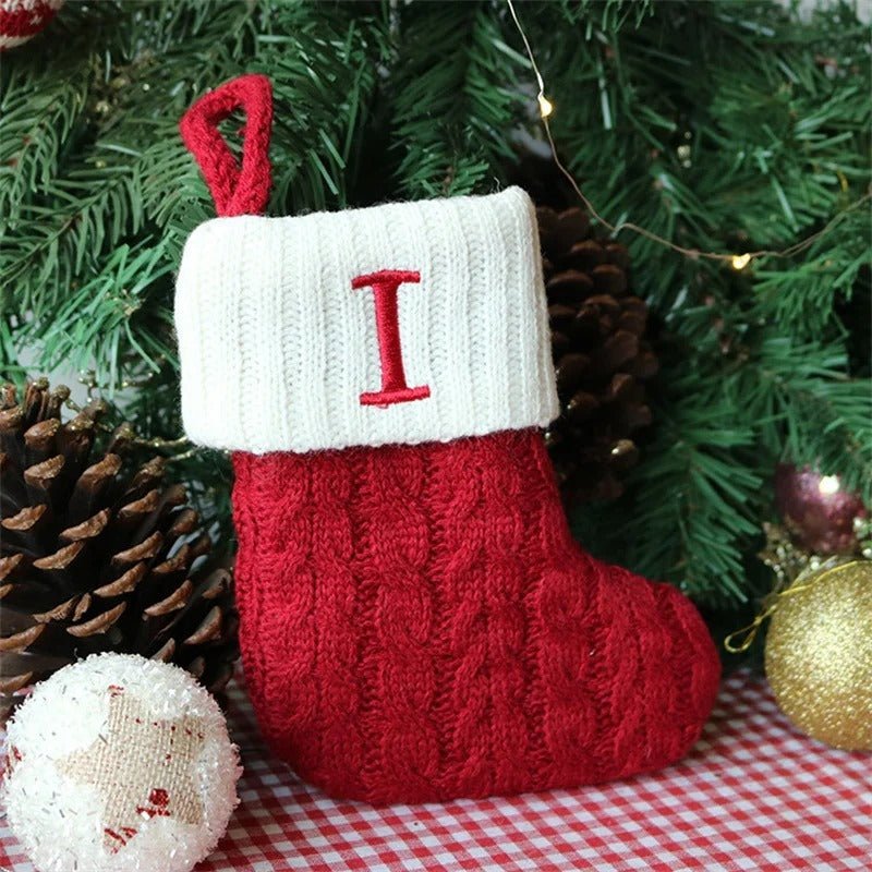 Chaussettes de Noël avec lettres de l’alphabet – Choisissez votre initiale