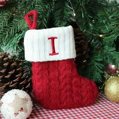 Chaussettes de Noël avec lettres de l’alphabet – Choisissez votre initiale