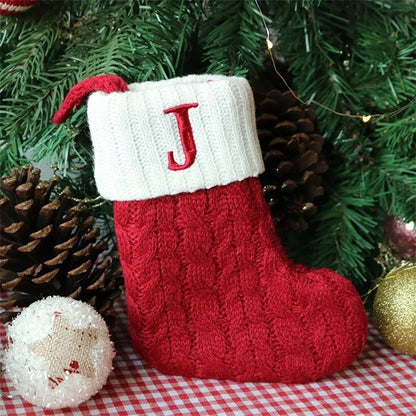 Chaussettes de Noël avec lettres de l’alphabet – Choisissez votre initiale
