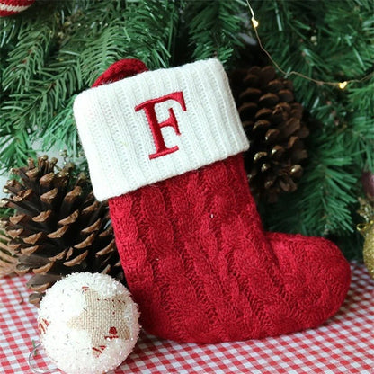 Chaussettes de Noël avec lettres de l’alphabet – Choisissez votre initiale