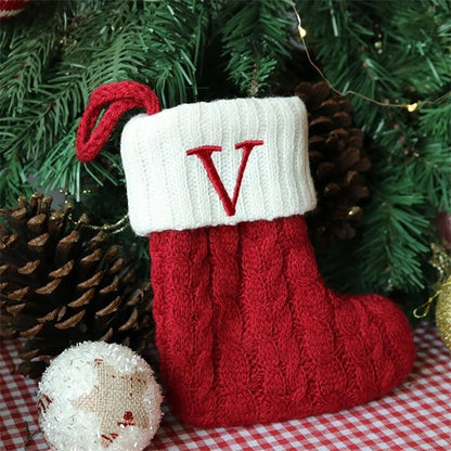 Chaussettes de Noël avec lettres de l’alphabet – Choisissez votre initiale