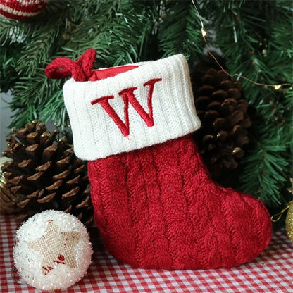 Chaussettes de Noël avec lettres de l’alphabet – Choisissez votre initiale