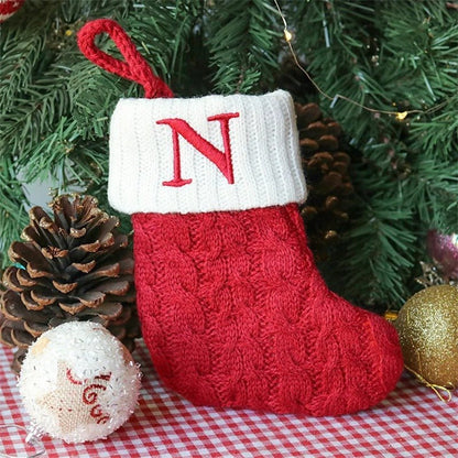 Chaussettes de Noël avec lettres de l’alphabet – Choisissez votre initiale