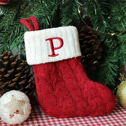 Chaussettes de Noël avec lettres de l’alphabet – Choisissez votre initiale