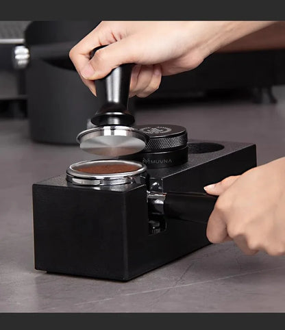 Station de tassage pour café – Support porte-filtre réglable
