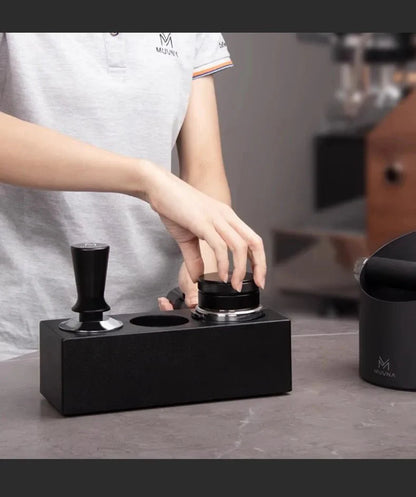 Station de tassage pour café – Support porte-filtre réglable