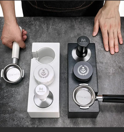 Station de tassage pour café – Support porte-filtre réglable