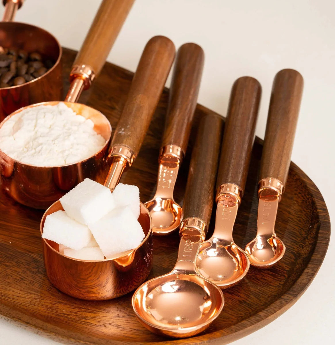 Set de Mesures en Cuivre – Ustensiles de Cuisine de Luxe Cuivrés