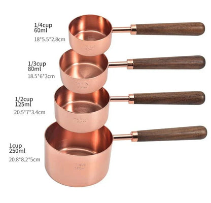 Set de Mesures en Cuivre – Ustensiles de Cuisine de Luxe Cuivrés