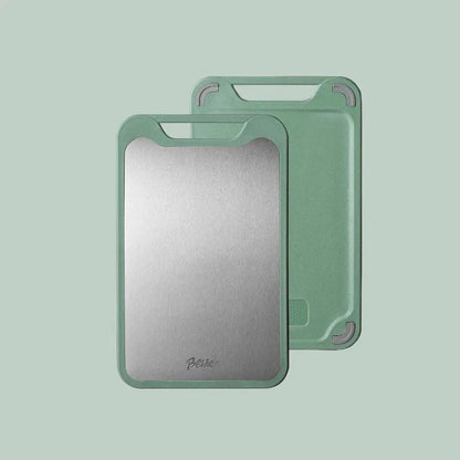 Planche à découper en acier inoxydable double face