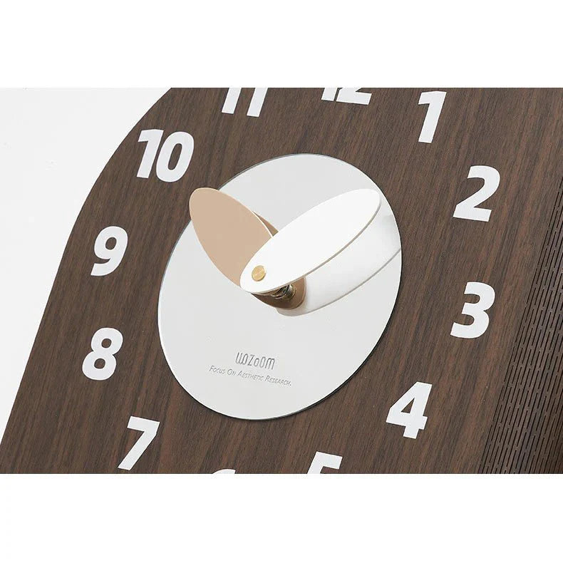 Horloge murale d’angle en bois double face – Design Noyer