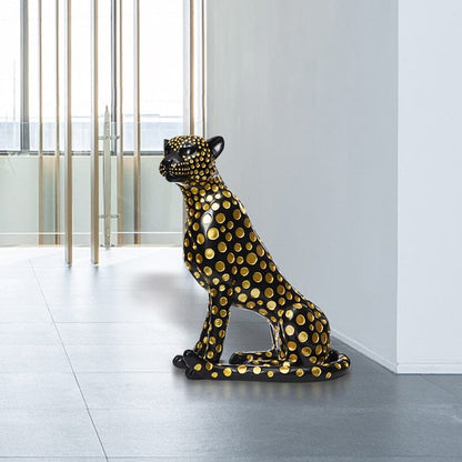 Sculpture élégante de léopard