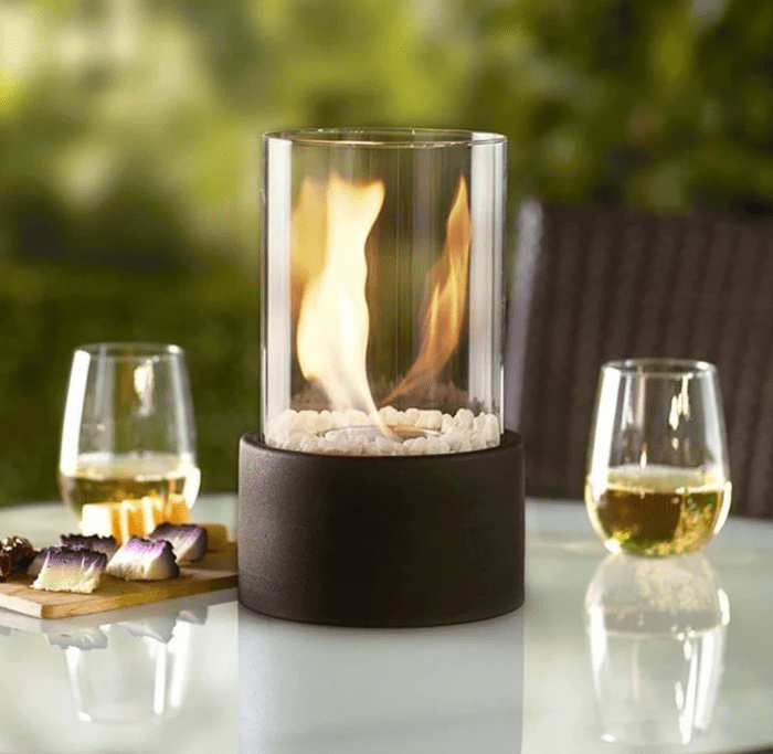 Brasero de Table – Flamme Cylindrique Portable et Conviviale