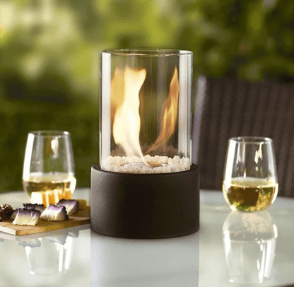 Brasero de Table – Flamme Cylindrique Portable et Conviviale