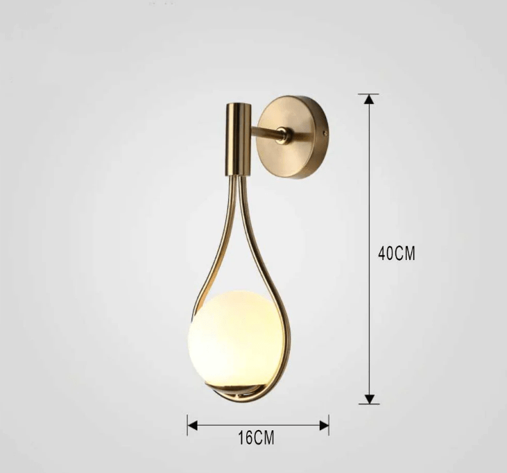 Applique murale LED Globe en verre