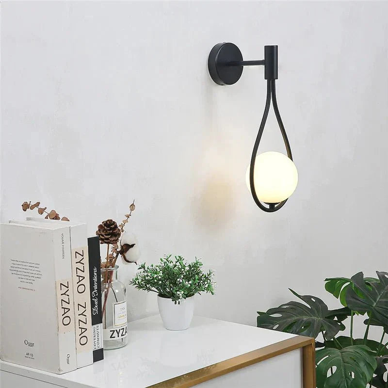 Applique murale LED Globe en verre
