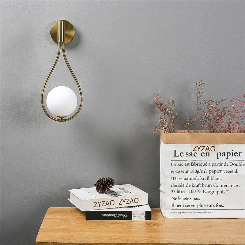 Applique murale LED Globe en verre