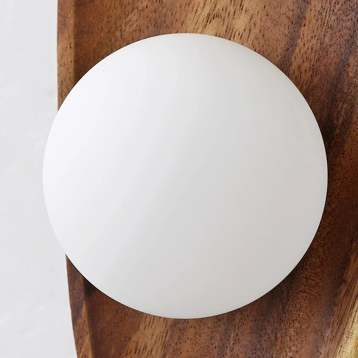 Applique murale globe avec socle en bois massif