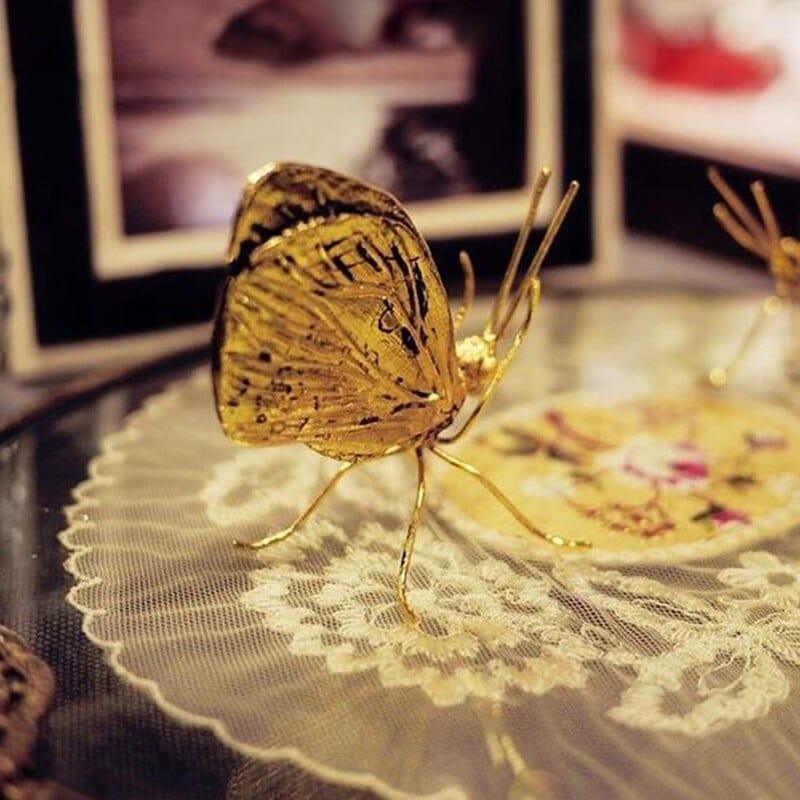 Sculptures de bugs en alliage doré – Décoration