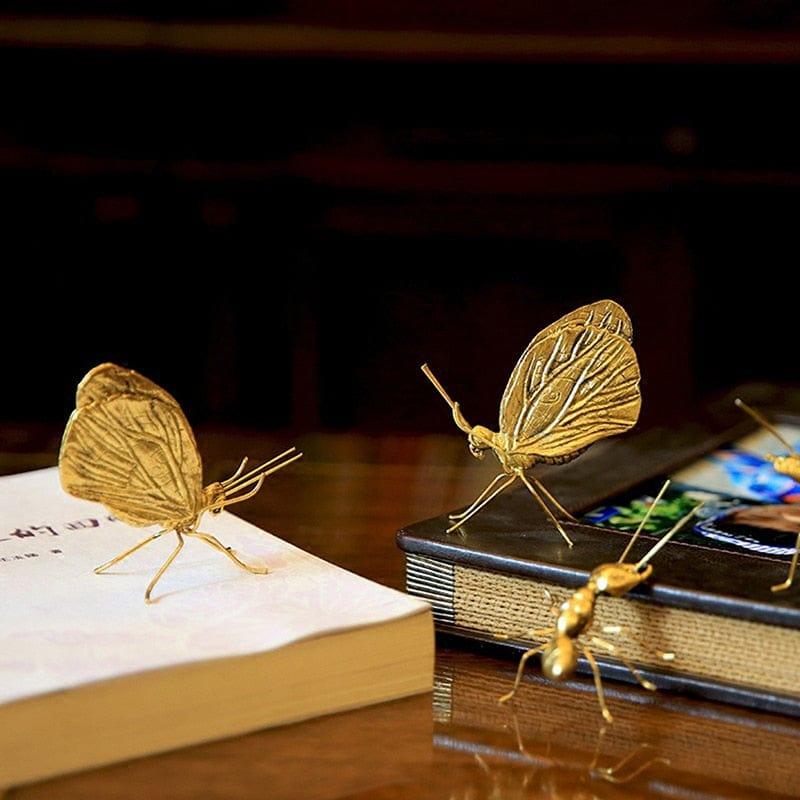 Sculptures de bugs en alliage doré – Décoration