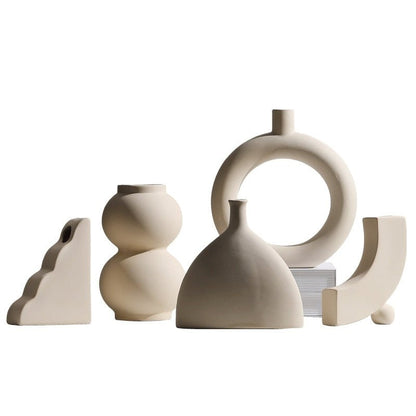 Vase en Céramique et Porte-Bougies Faits Main