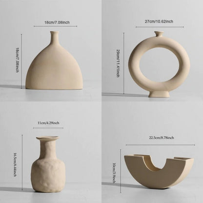Vase en Céramique et Porte-Bougies Faits Main
