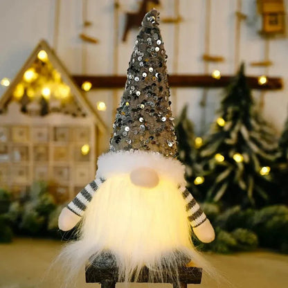 Décoration de Noël gnome illuminé