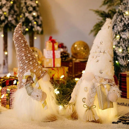 Décoration de Noël gnome illuminé
